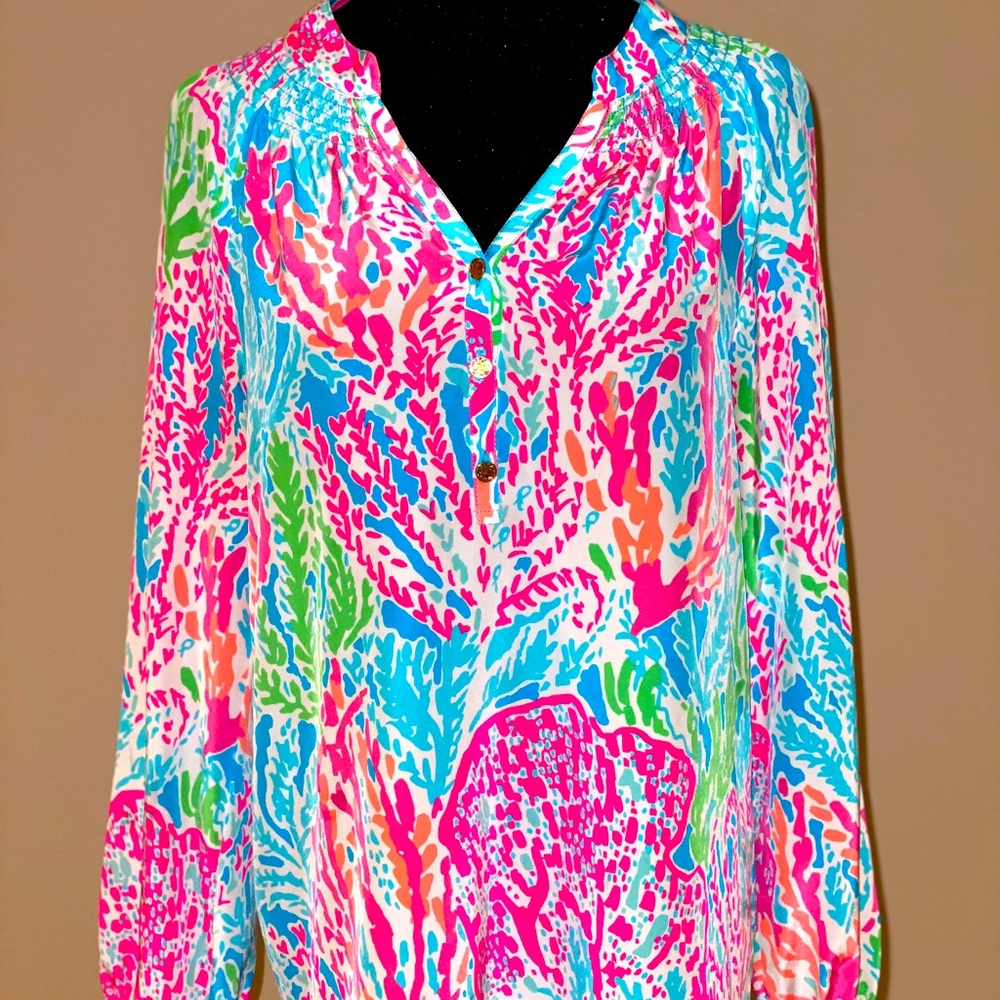 Lilly Pulitzer Printed Elsa Top Size Small